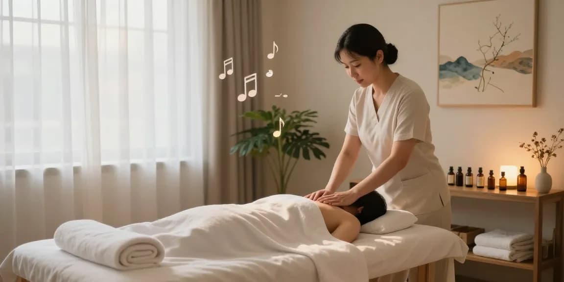 Relaxing massage therapy room for 수원출장안마 services with soothing ambiance.