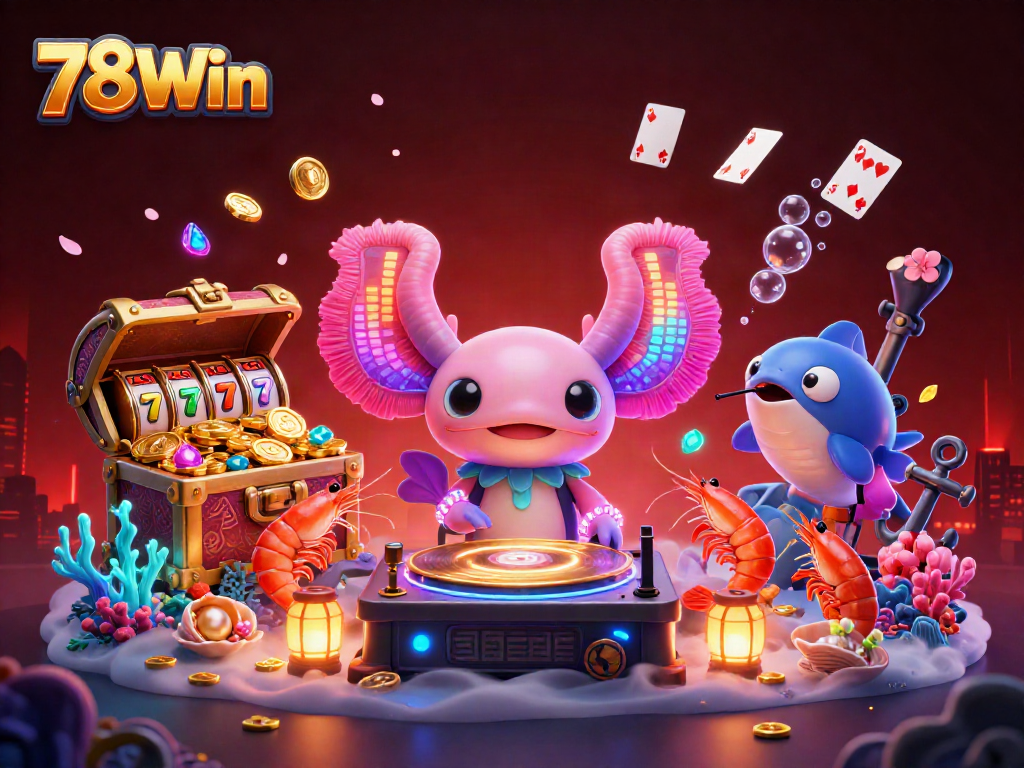 Engage in thrilling gaming at 78Win with vibrant visuals of underwater action and dynamic characters.