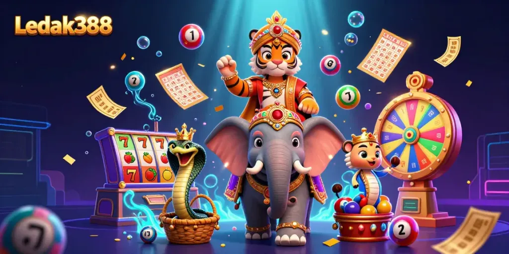 Experience thrilling wins with Ledak388's vibrant slot games featuring colorful lottery elements.