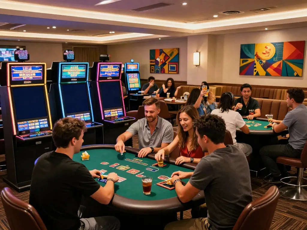 Exciting casino gaming scene showcasing players enjoying online credit card casinos.